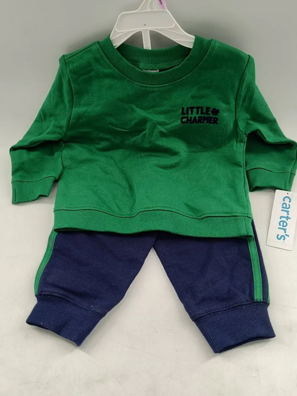 Carters Boy 2pc Sweatshirt/Sweatpants Little Charmer Size 9months P#760